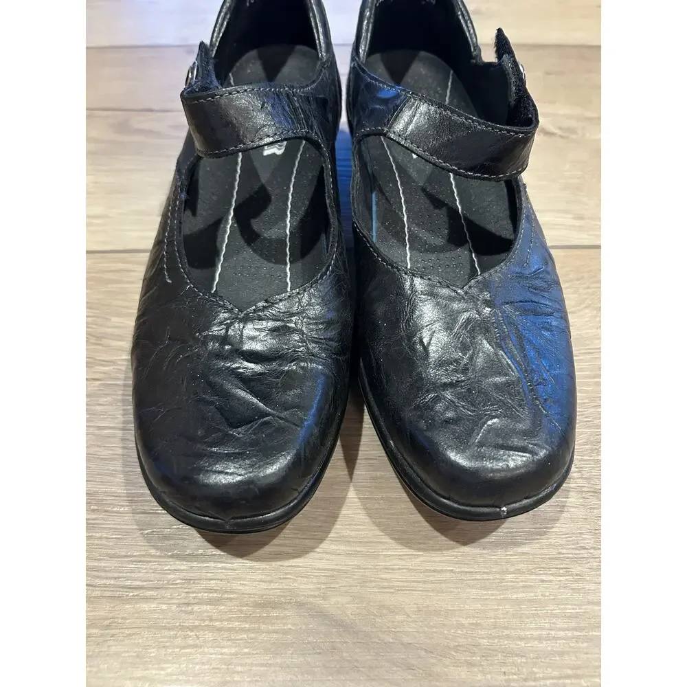 Romika Shoes Womens size 42 Cassie Mary Jane Black Leather Comfort F25